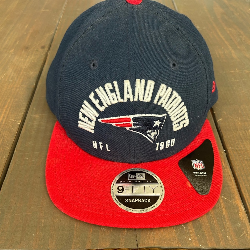 NEW ENGLAND PATRIOTS NEW‎ ERA NFL EST 1960 SNAPBACK 9FIFTY 950 2-TONE HAT CAP